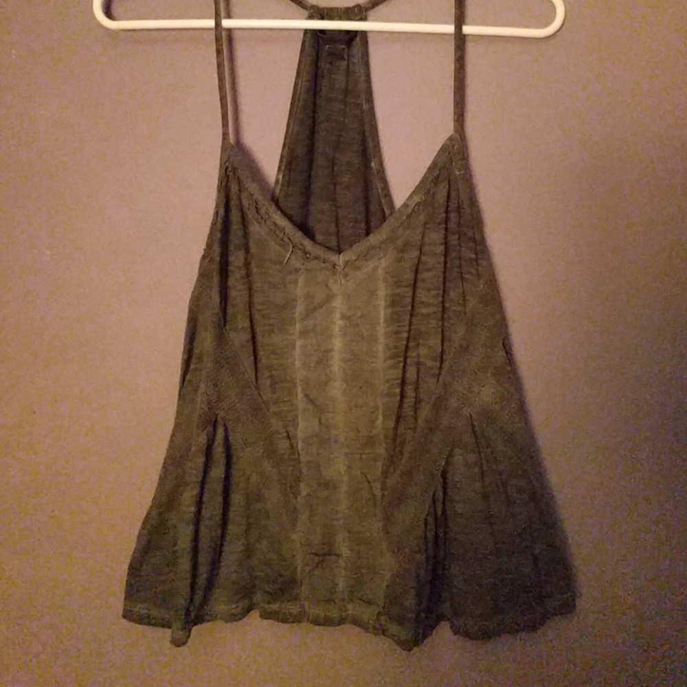 Grey embellished tank